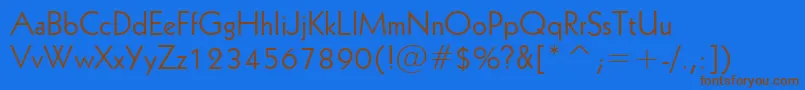 Шрифт Geometric231Bt – коричневые шрифты на синем фоне