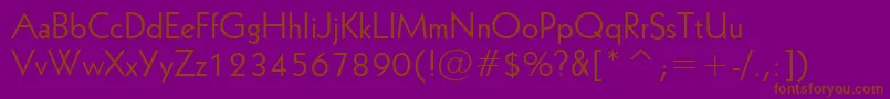 Шрифт Geometric231Bt – коричневые шрифты на фиолетовом фоне