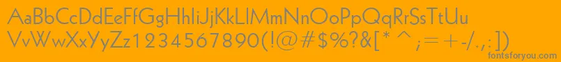 フォントGeometric231Bt – オレンジの背景に灰色の文字
