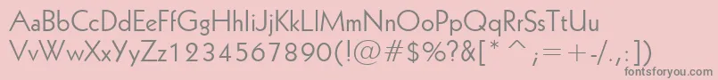 フォントGeometric231Bt – ピンクの背景に灰色の文字