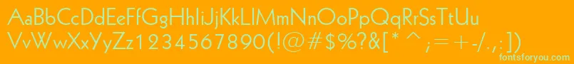Geometric231Bt Font – Green Fonts on Orange Background