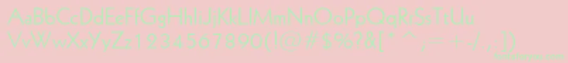 フォントGeometric231Bt – ピンクの背景に緑の文字