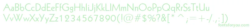 Geometric231Bt-Schriftart – Grüne Schriften auf weißem Hintergrund