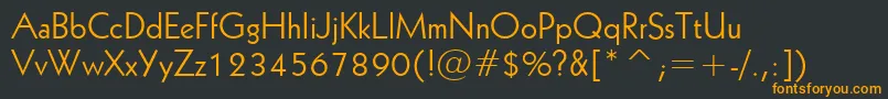 Шрифт Geometric231Bt – оранжевые шрифты на чёрном фоне