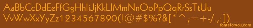 Geometric231Bt Font – Orange Fonts on Brown Background
