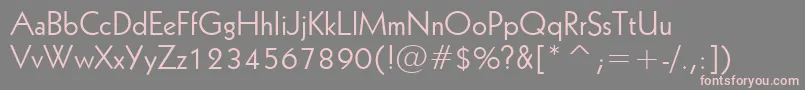 フォントGeometric231Bt – 灰色の背景にピンクのフォント