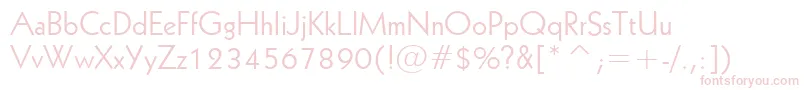 Geometric231Bt-fontti – vaaleanpunaiset fontit valkoisella taustalla