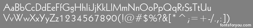 フォントGeometric231Bt – 灰色の背景に白い文字