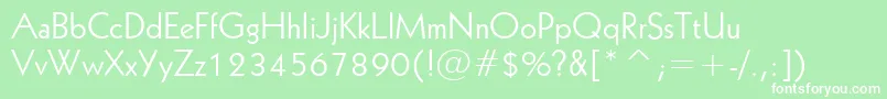 フォントGeometric231Bt – 緑の背景に白い文字