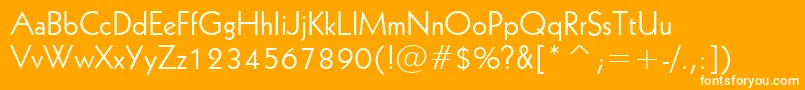 Geometric231Bt Font – White Fonts on Orange Background