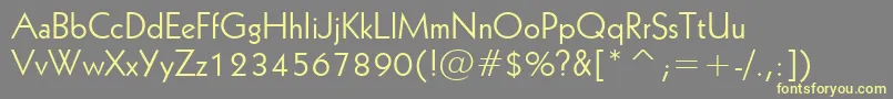 Шрифт Geometric231Bt – жёлтые шрифты на сером фоне