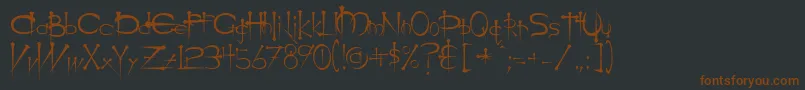 Шрифт Ogil – коричневые шрифты на чёрном фоне