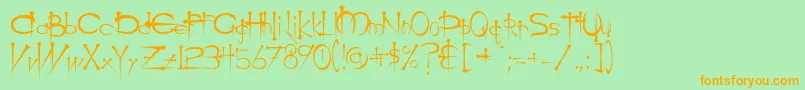 Ogil Font – Orange Fonts on Green Background