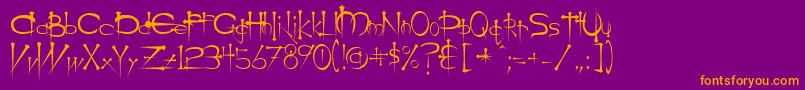 Ogil Font – Orange Fonts on Purple Background