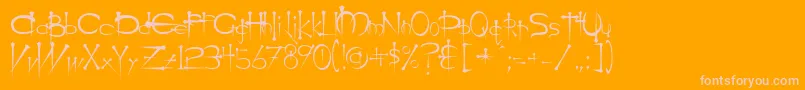 Ogil Font – Pink Fonts on Orange Background