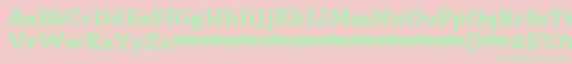 Police AnaphoraStencilExtraboldTrial – polices vertes sur fond rose