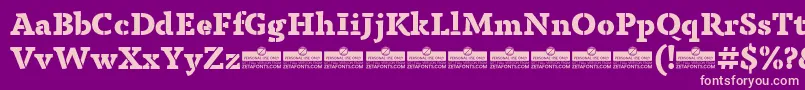 AnaphoraStencilExtraboldTrial Font – Pink Fonts on Purple Background