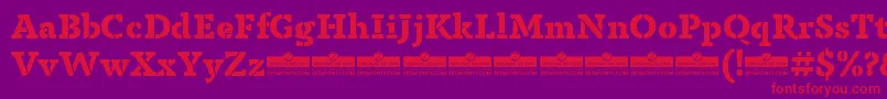 AnaphoraStencilExtraboldTrial Font – Red Fonts on Purple Background