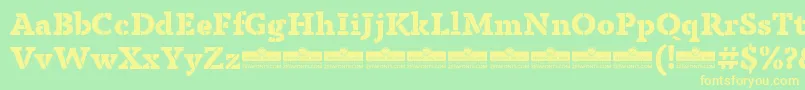 AnaphoraStencilExtraboldTrial Font – Yellow Fonts on Green Background