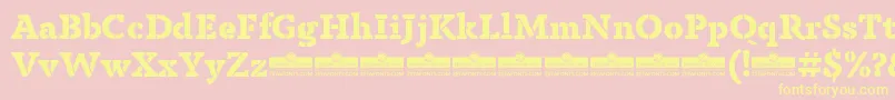 AnaphoraStencilExtraboldTrial Font – Yellow Fonts on Pink Background