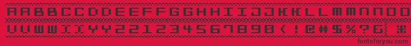 Bitline15srb Font – Black Fonts on Red Background