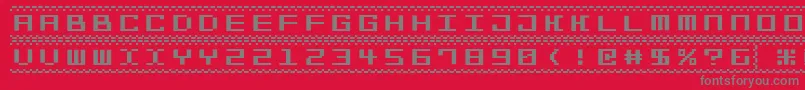 Bitline15srb Font – Gray Fonts on Red Background