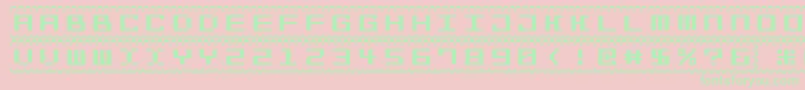 Bitline15srb Font – Green Fonts on Pink Background