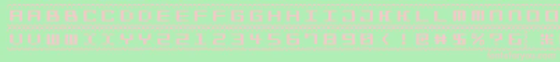 Bitline15srb Font – Pink Fonts on Green Background