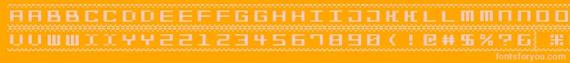 Bitline15srb Font – Pink Fonts on Orange Background