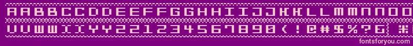 Bitline15srb Font – Pink Fonts on Purple Background