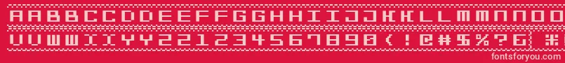 Bitline15srb Font – Pink Fonts on Red Background