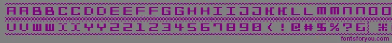 Bitline15srb Font – Purple Fonts on Gray Background