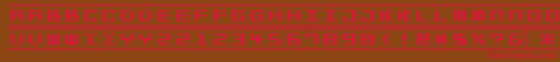 Bitline15srb Font – Red Fonts on Brown Background
