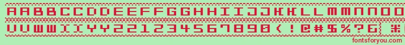 Bitline15srb Font – Red Fonts on Green Background