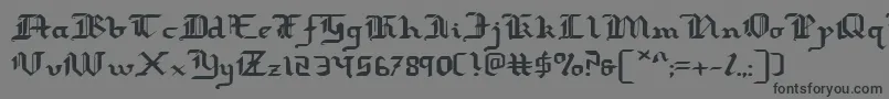 フォントRedcoate – 黒い文字の灰色の背景