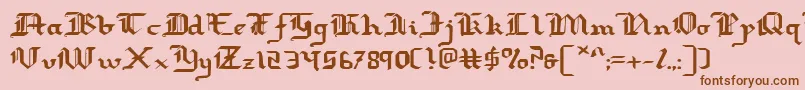 Шрифт Redcoate – коричневые шрифты на розовом фоне