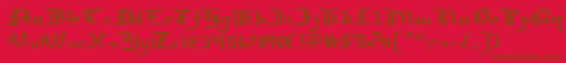 Redcoate-fontti – ruskeat fontit punaisella taustalla