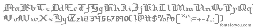 フォントRedcoate – 白い背景に灰色の文字