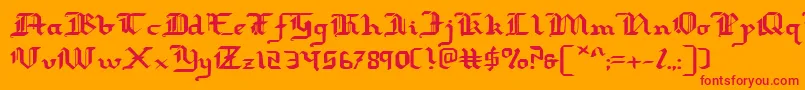 Шрифт Redcoate – красные шрифты на оранжевом фоне