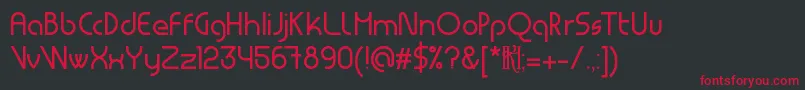 MsdRegular Font – Red Fonts on Black Background