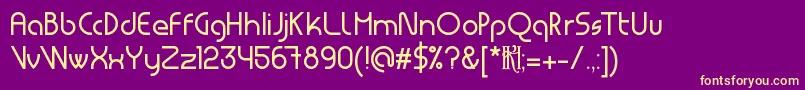 MsdRegular Font – Yellow Fonts on Purple Background