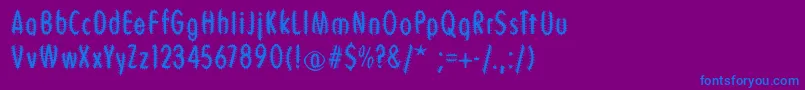 Blackberryplants Font – Blue Fonts on Purple Background