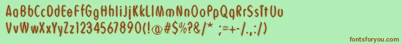 Blackberryplants Font – Brown Fonts on Green Background