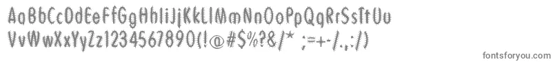 Blackberryplants-fontti – harmaat kirjasimet valkoisella taustalla