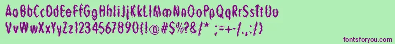 Blackberryplants Font – Purple Fonts on Green Background