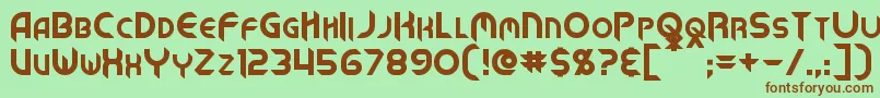 MechTech Font – Brown Fonts on Green Background