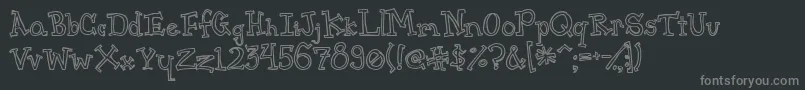 Crapserif-fontti – harmaat kirjasimet mustalla taustalla