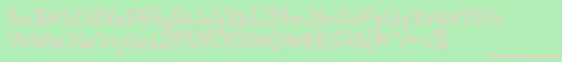 フォントCrapserif – 緑の背景にピンクのフォント