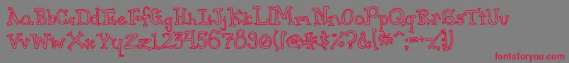 Crapserif Font – Red Fonts on Gray Background