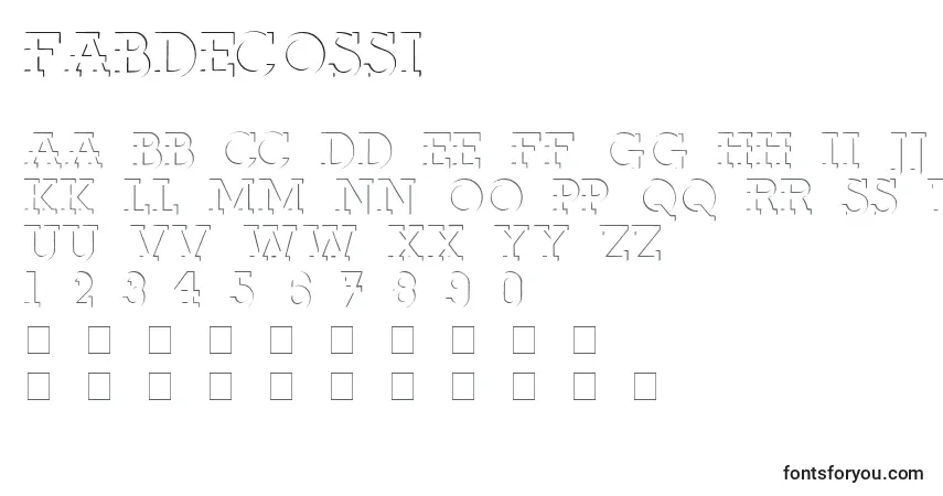 Schriftart FabDecoSsi – Alphabet, Zahlen, spezielle Symbole